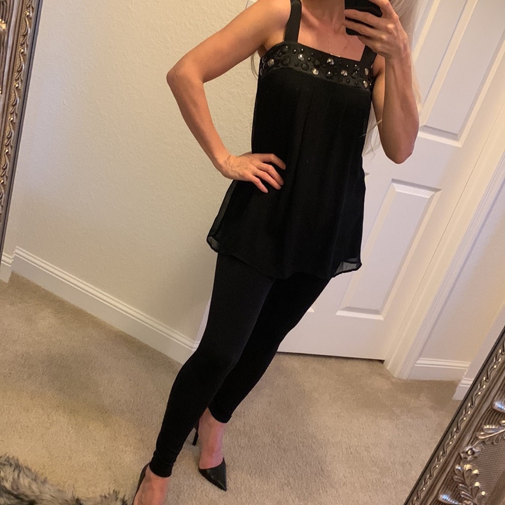 Black top size S embellished - Picture 5 of 17